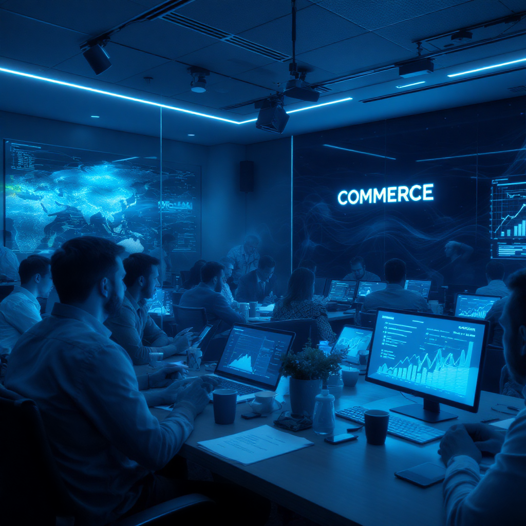 Stagiaire travaillant sur du commerce